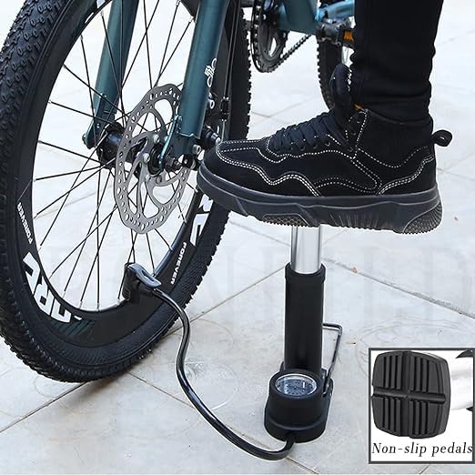 Heavy-Duty Foot Pump with Gauge 🚗 | Fast, Portable & Powerful Inflator