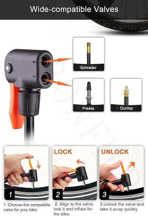 Heavy-Duty Foot Pump with Gauge 🚗 | Fast, Portable & Powerful Inflator